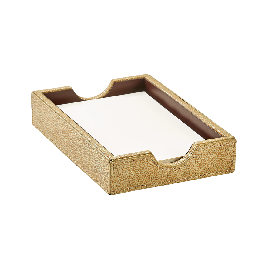 Leather Memo Tray, Graphic Image - RSVP Style