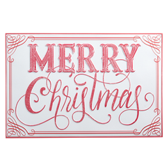 Merry Christmas Metal Stamped Wall Art