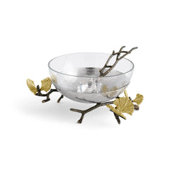 Butterfly Ginkgo Glass Nut Dish with Spoon, MICHAEL ARAM - RSVP Style