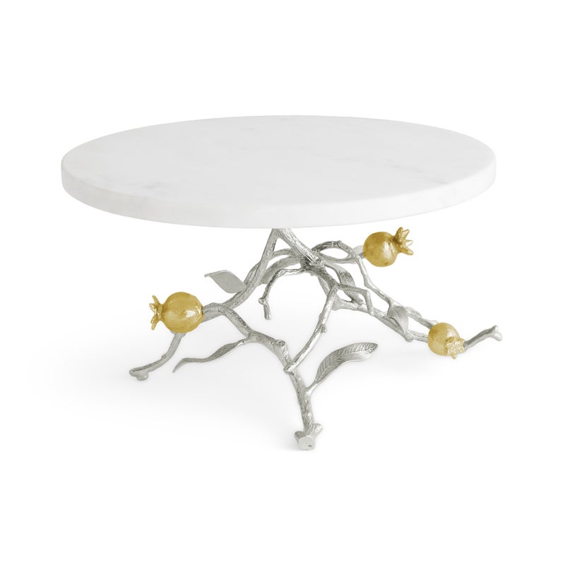 Pomegranate Silver & Gold Cake Stand, Michael Aram - RSVP Style