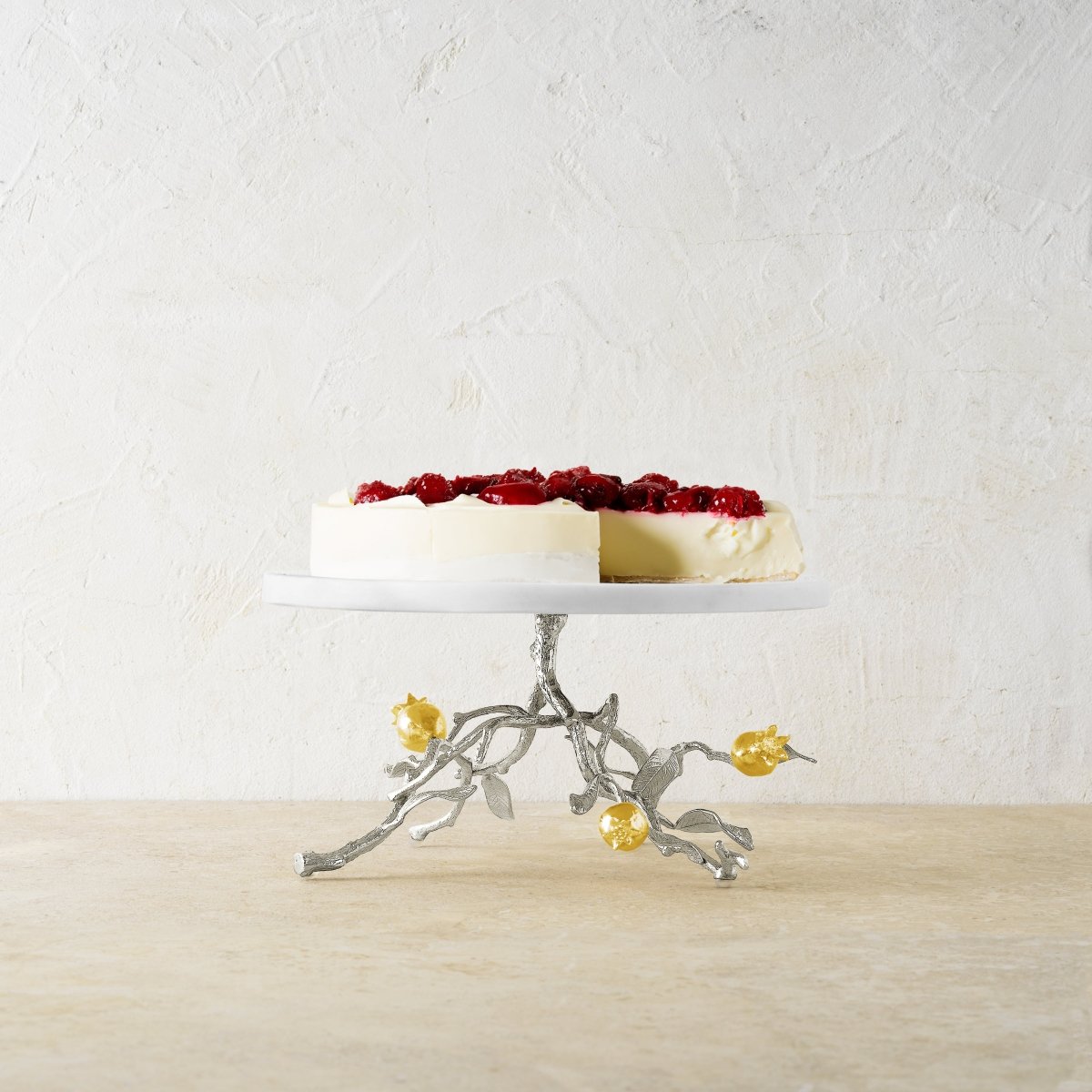 Pomegranate Silver & Gold Cake Stand, Michael Aram - RSVP Style