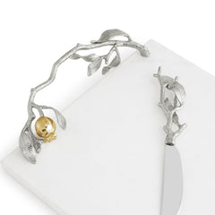 Pomegranate Silver & Gold Cheese Board & Spreader, Michael Aram - RSVP Style
