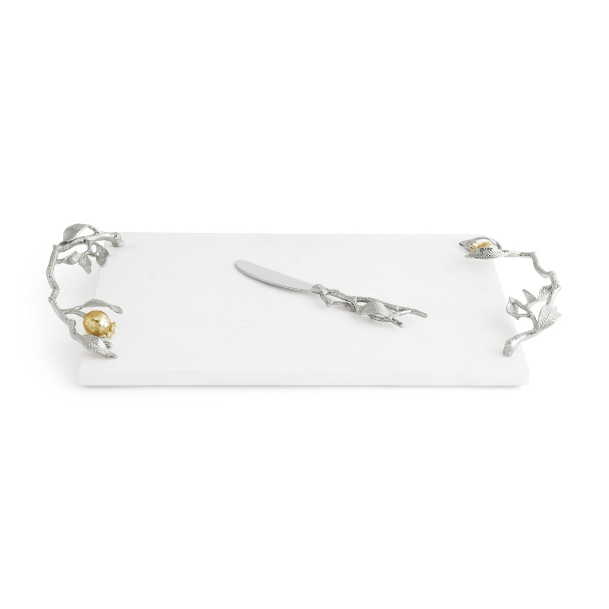 Pomegranate Silver & Gold Cheese Board & Spreader, Michael Aram - RSVP Style