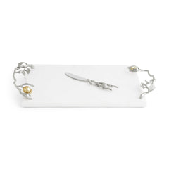 Pomegranate Silver & Gold Cheese Board & Spreader, Michael Aram - RSVP Style