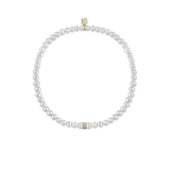 Gold & Diamond Rondelle Pearl Bracelet, Sydney Evan - RSVP Style