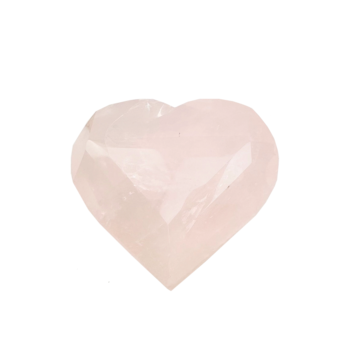 Faceted Rose Quartz Crystal Heart, FAIRE - RSVP Style