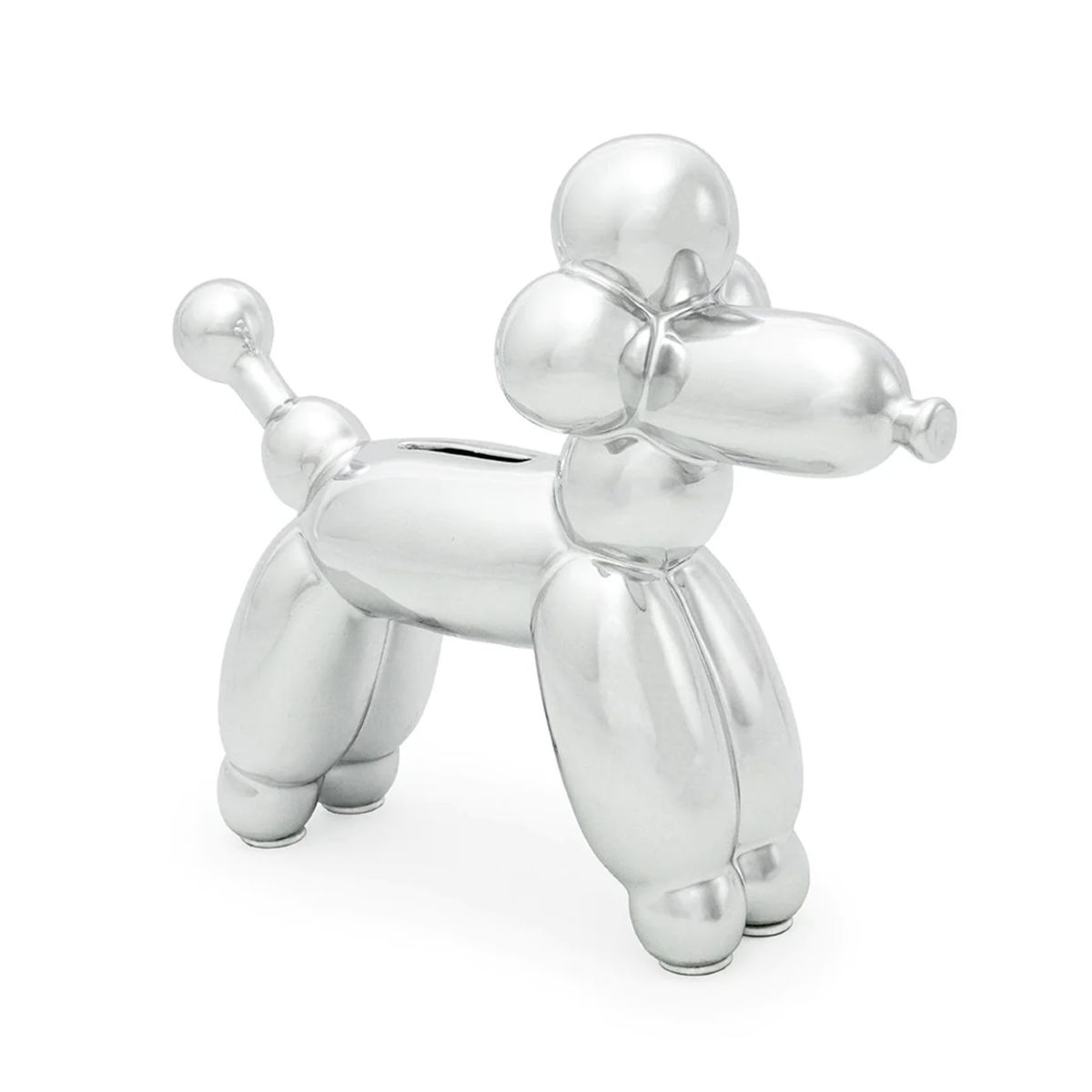 Silver Balloon Poodle Money Bank