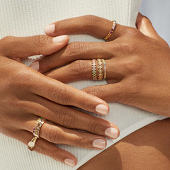 Gold Rainbow Pave Eternity Ring, Sydney Evan - RSVP Style