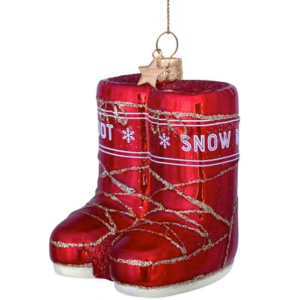 Red Snow Boots Ornament, VONDELS - RSVP Style