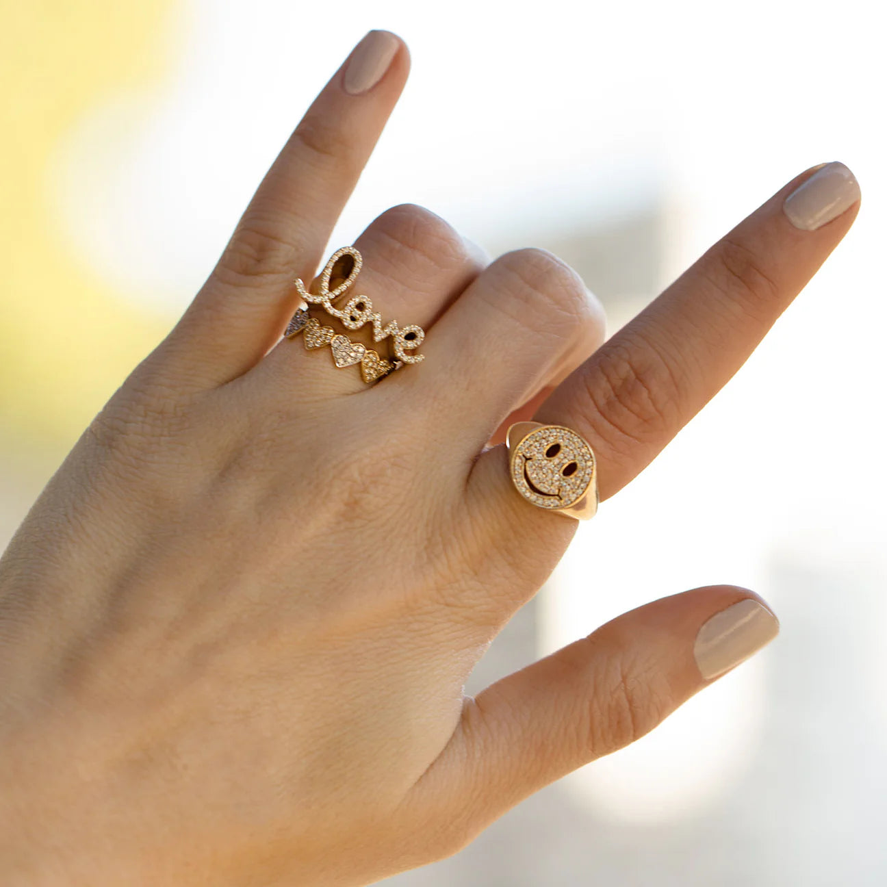 Signet Ring With R Script Love Script Block Signet Ring – RSVP Style