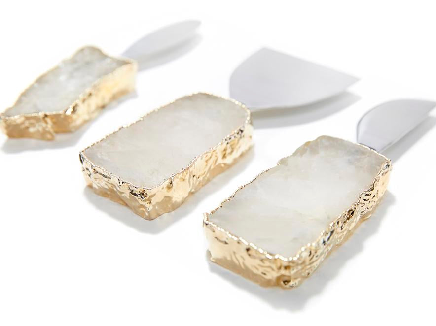Kiva Gilded Cheese Knife Set of 3 - RSVP Style