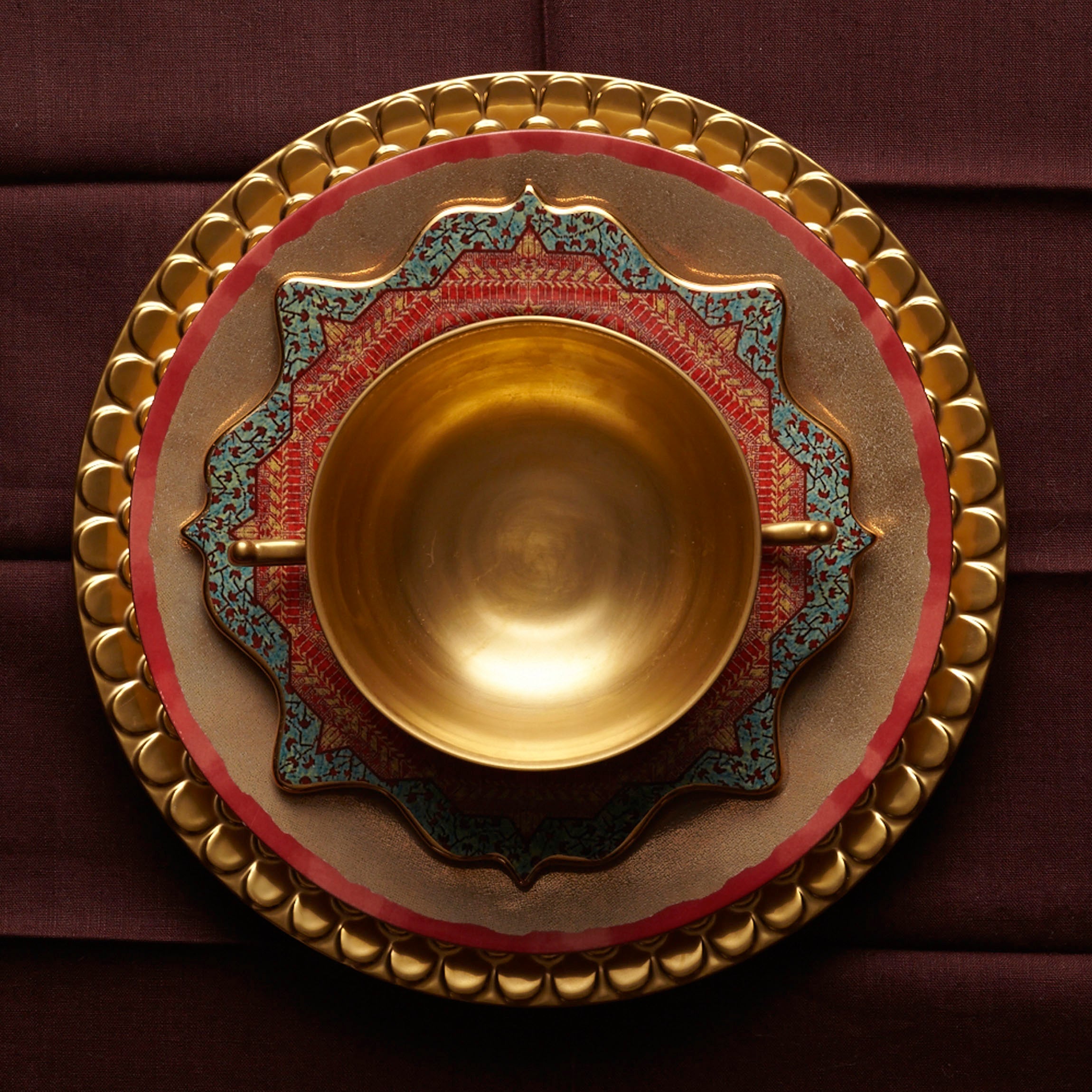 Alencon Red Dessert Plate - RSVP Style