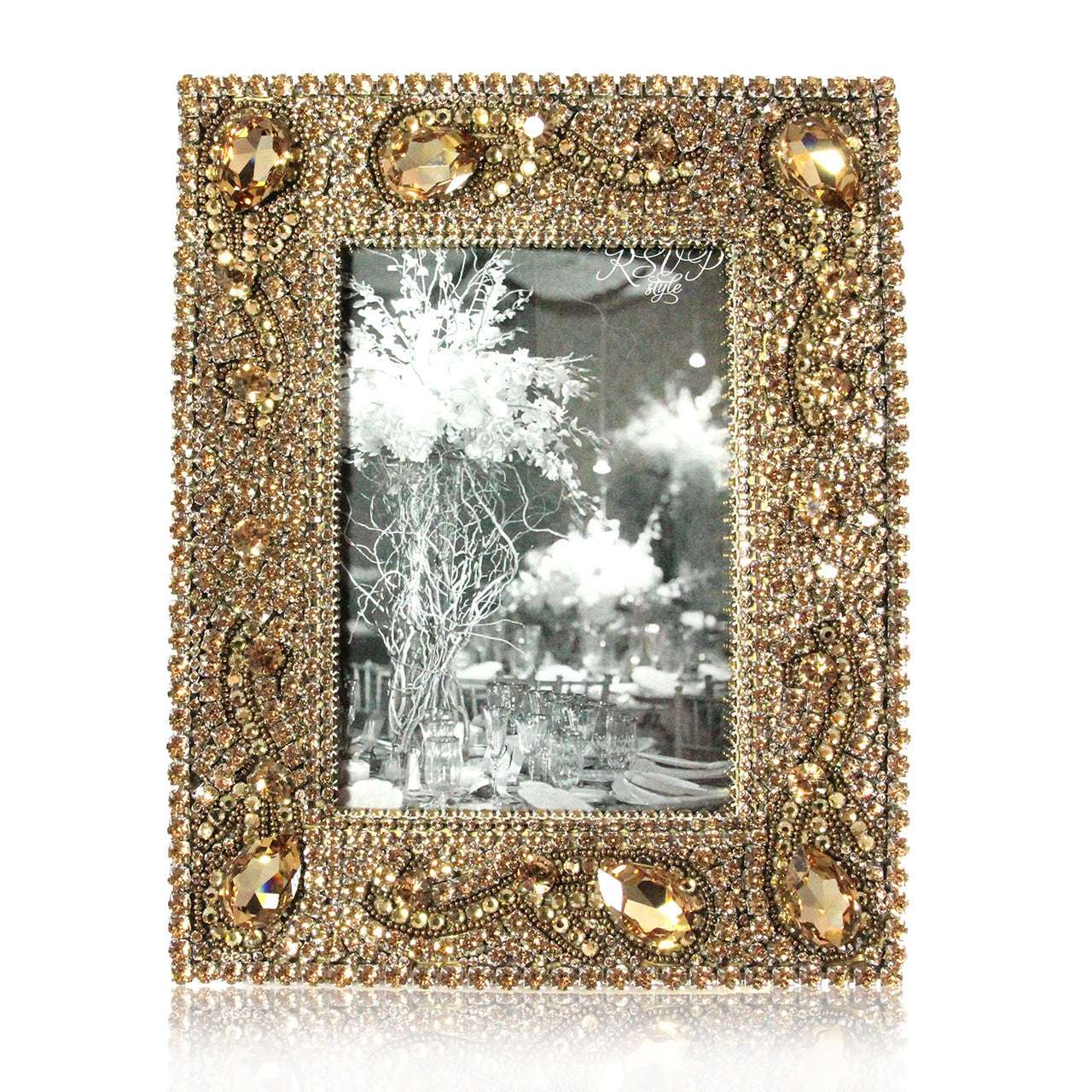 Cloutier Swarovski Crystal Frame in Gold - RSVP Style