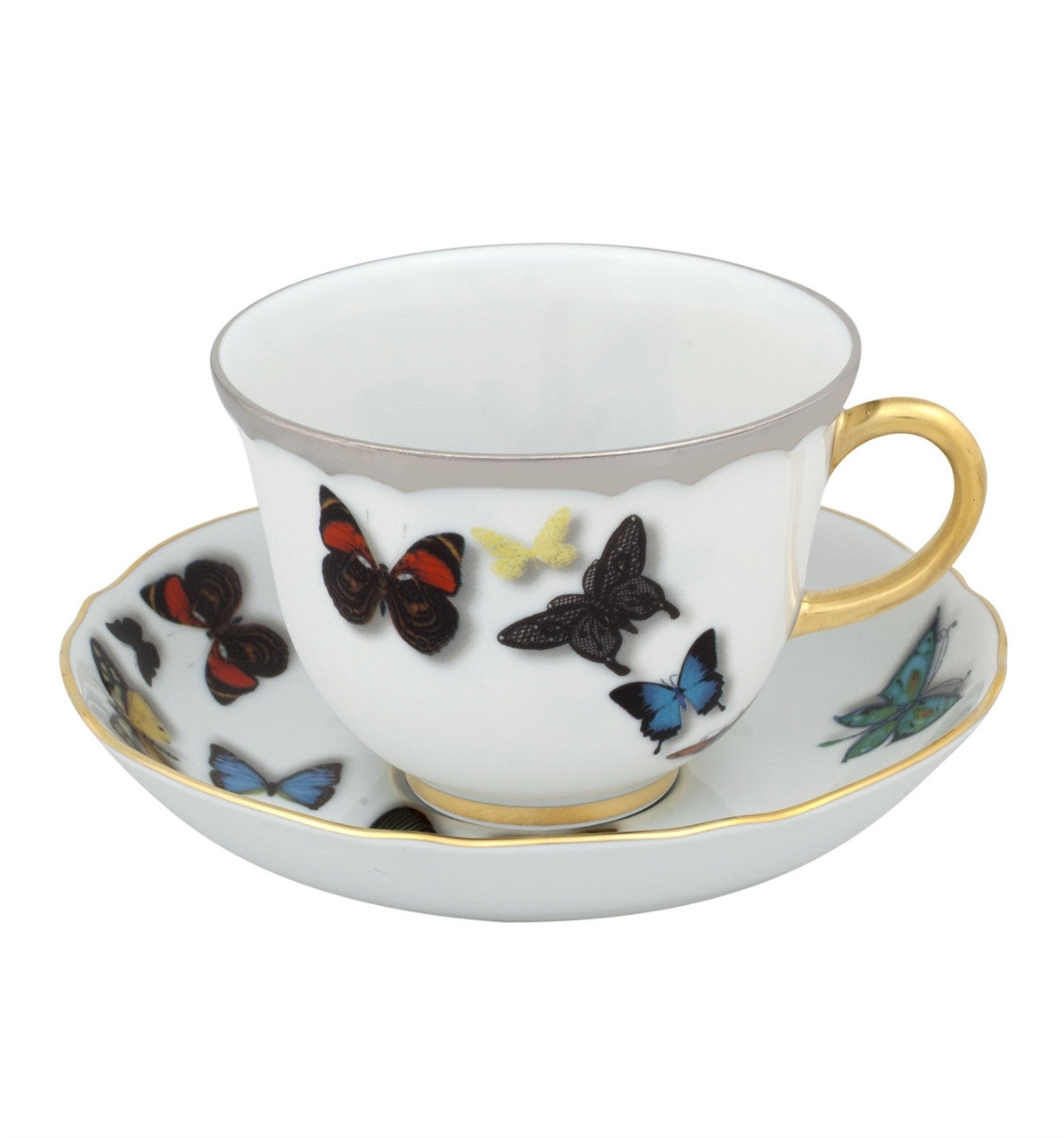 Butterfly Parade Tea Cup & Saucer - RSVP Style