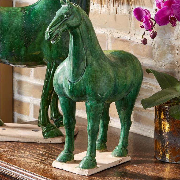 Green Han Horse with Antiqued Finish - RSVP Style