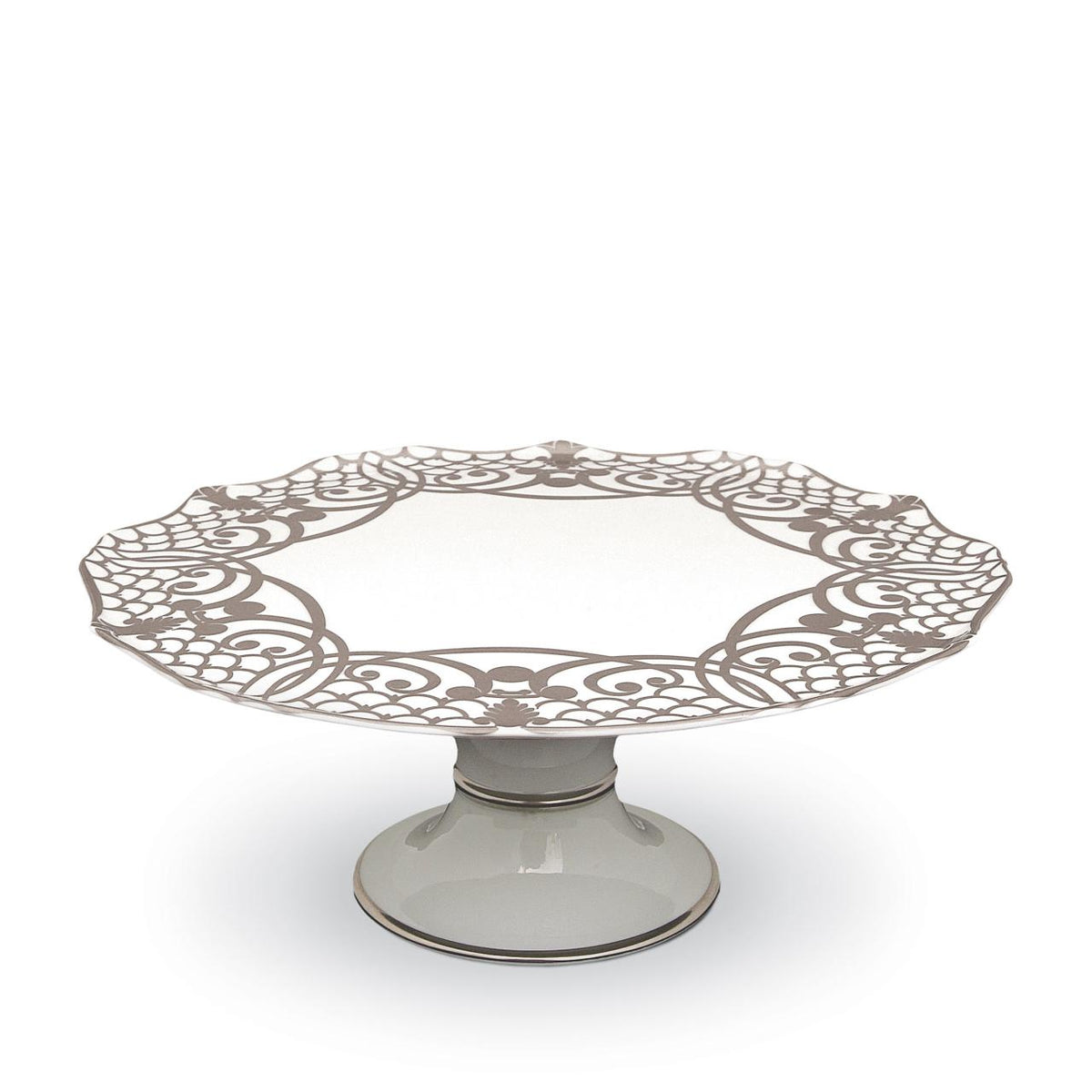 Alencon Silver Footed Cake Plate - RSVP Style