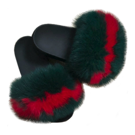 Gucci Stripe POOF Fur Slides - RSVP Style
