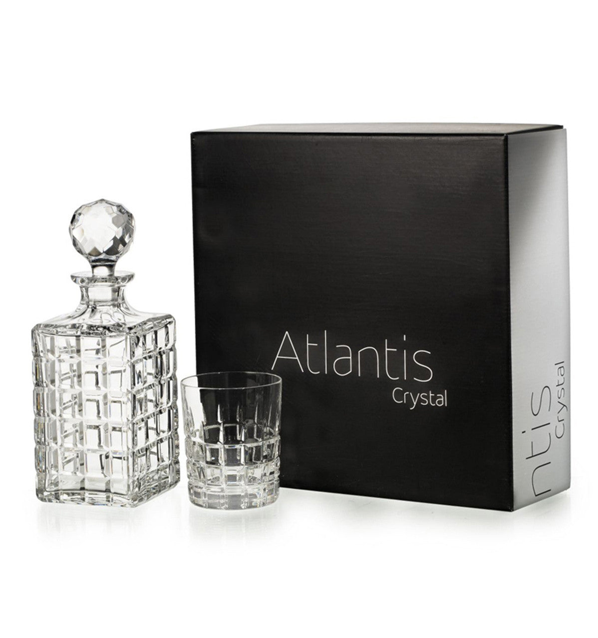 Helsinki Whiskey Decanter with 4 Old Fashioned Glasses Set - RSVP Style
