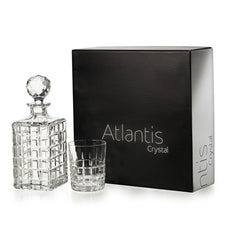 Helsinki Whiskey Decanter with 4 Old Fashioned Glasses Set - RSVP Style