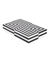 Jonathan Adler Optical Illusion Art Backgammon Set - RSVP Style