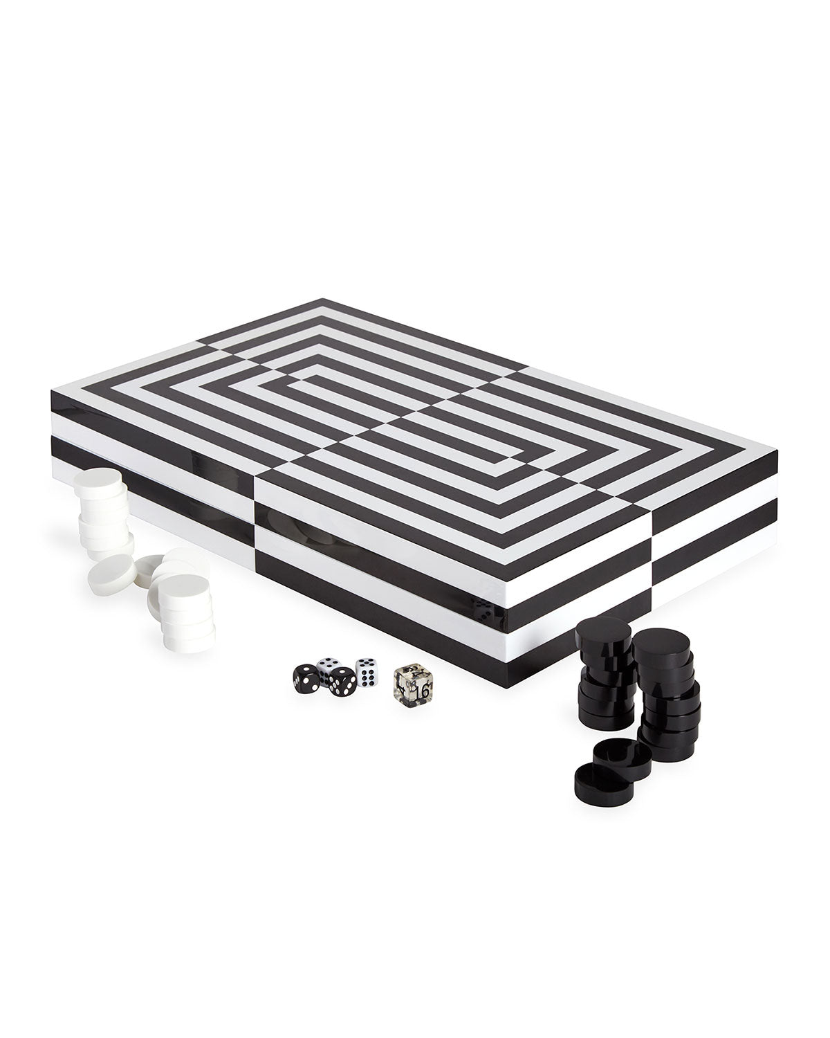 Jonathan Adler Optical Illusion Art Backgammon Set - RSVP Style