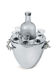 Ocean Collection Coral Vodka Service & Ice Bucket - RSVP Style