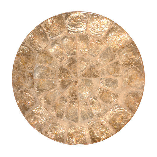 Round Capiz Shell Placemat  |  Champagne Gold - RSVP Style