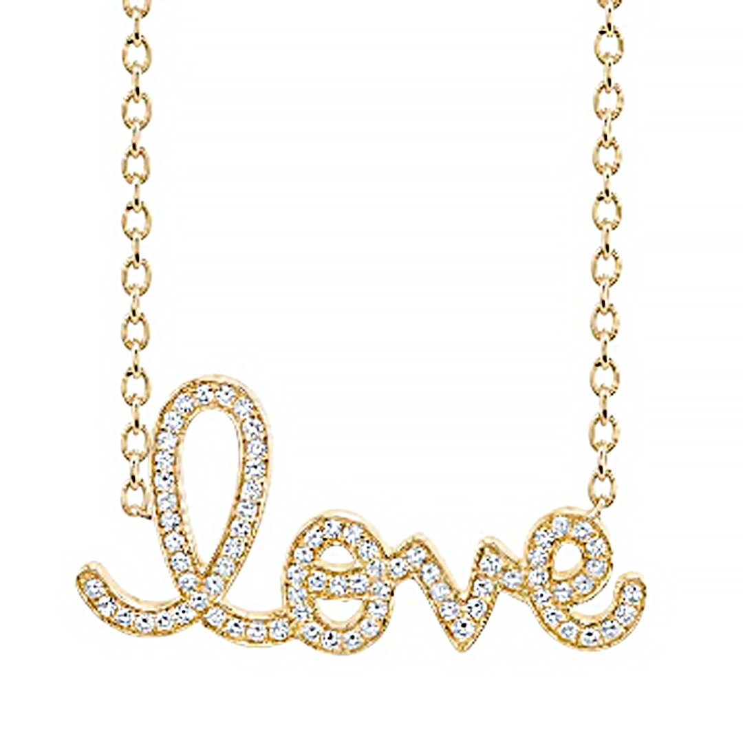 Love Script Sterling Silver Necklace Gift Card By Grace & Valour |  notonthehighstreet.com