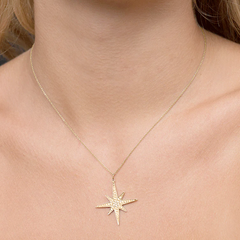 Starburst Gold & Diamond Necklace—Large, Sydney Evan - RSVP Style