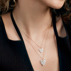 Heart Cocktail Charm Gold & Diamond Necklace—Large, Sydney Evan - RSVP Style