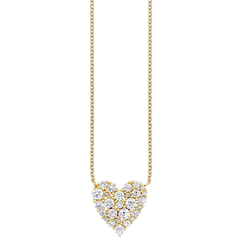 Heart Cocktail Gold & Diamond Necklace—Large, Sydney Evan - RSVP Style