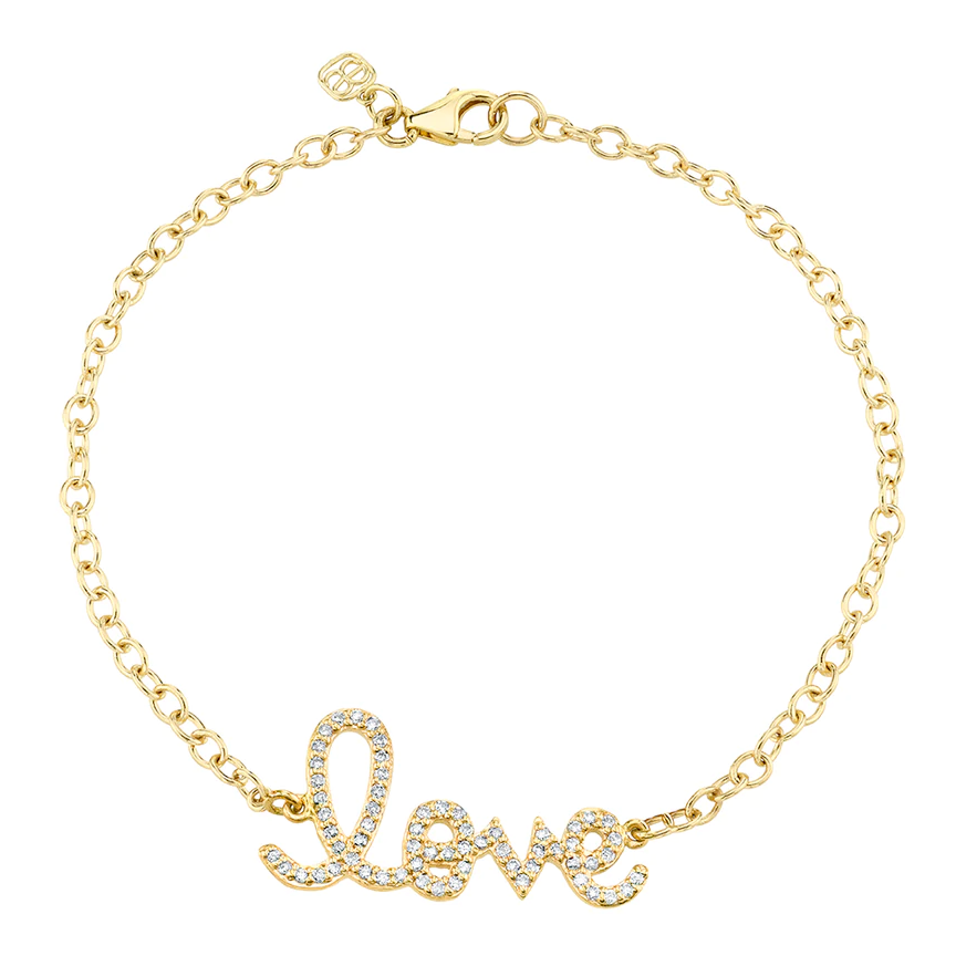 Love Gold Chain Bracelet, Sydney Evan - RSVP Style