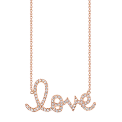 Love Script Diamond Necklace Collection, Sydney Evan - RSVP Style
