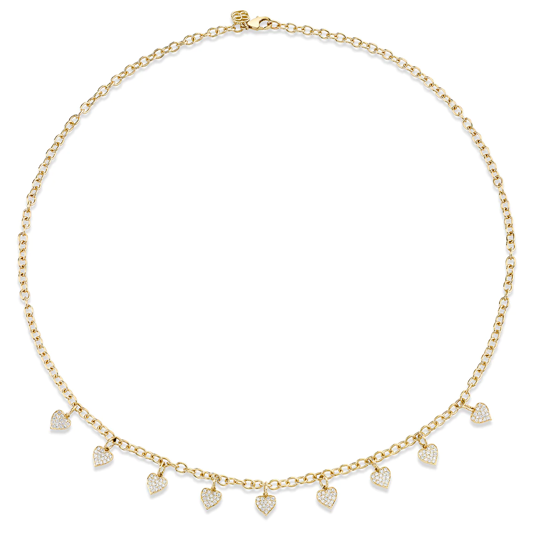 Multi-Heart Gold & Diamond Necklace, Sydney Evan - RSVP Style
