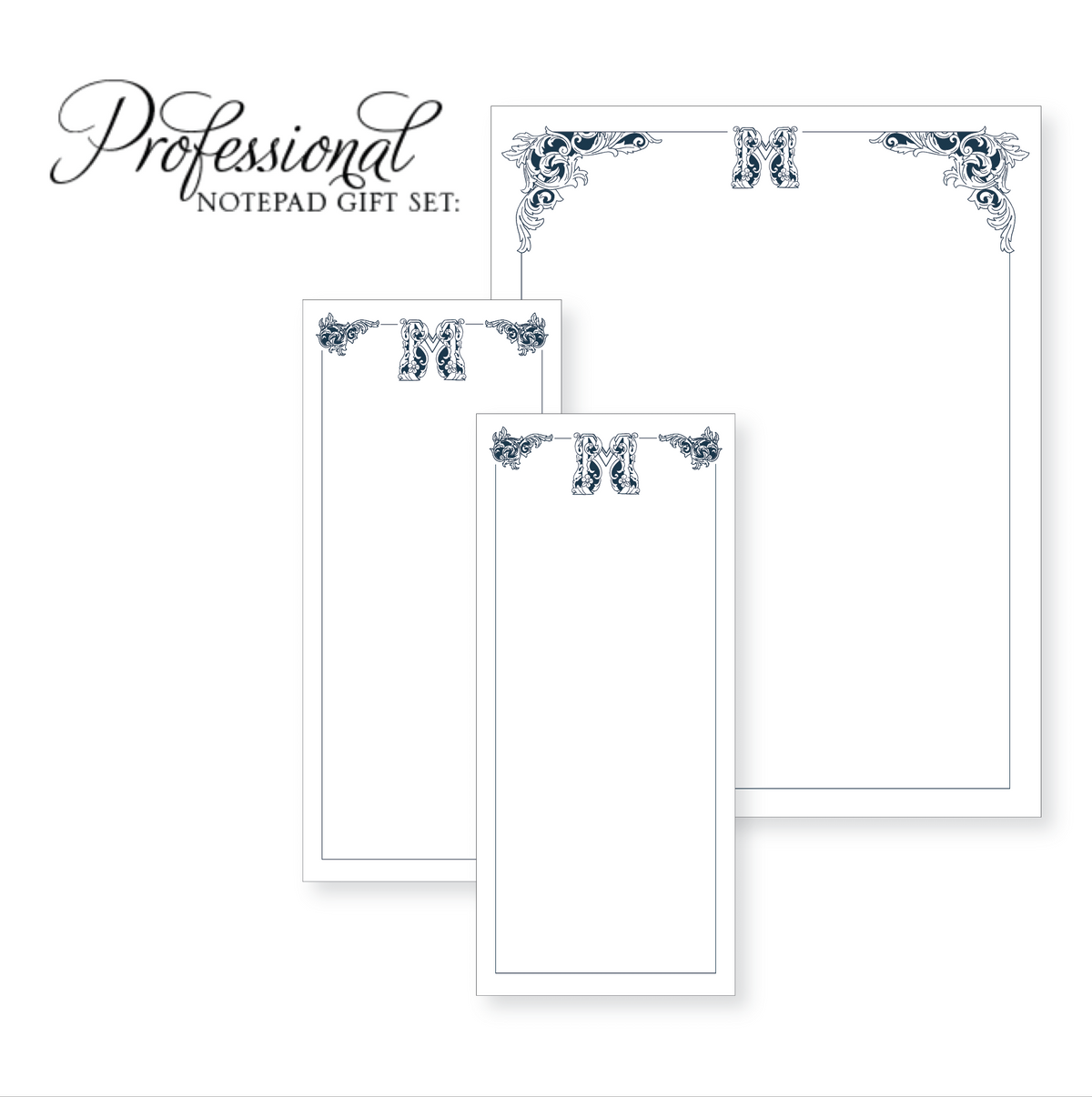 Donatella Monotone Customized Notepad Gift Set - RSVP Style