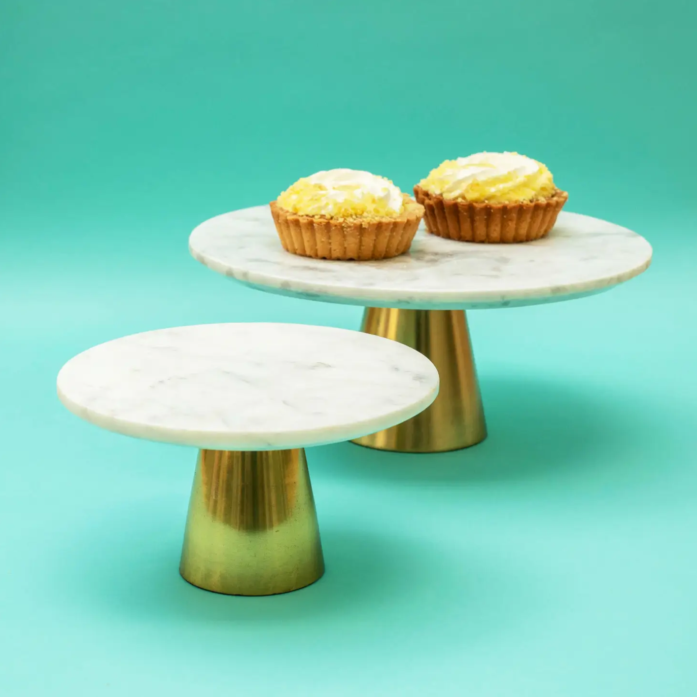 Brass & Marble Cake Stand, RSVP Style - RSVP Style