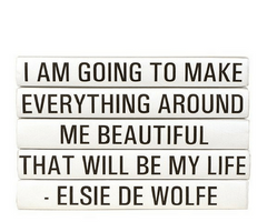 Quotation Stacking Books- Elsie De Wolfe - RSVP Style
