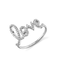 Gold & Pave Diamond Love Ring- Large - RSVP Style
