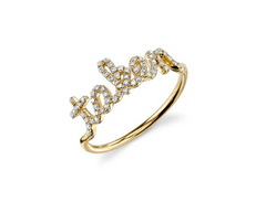 Gold & Pave Diamond Taken Ring - RSVP Style