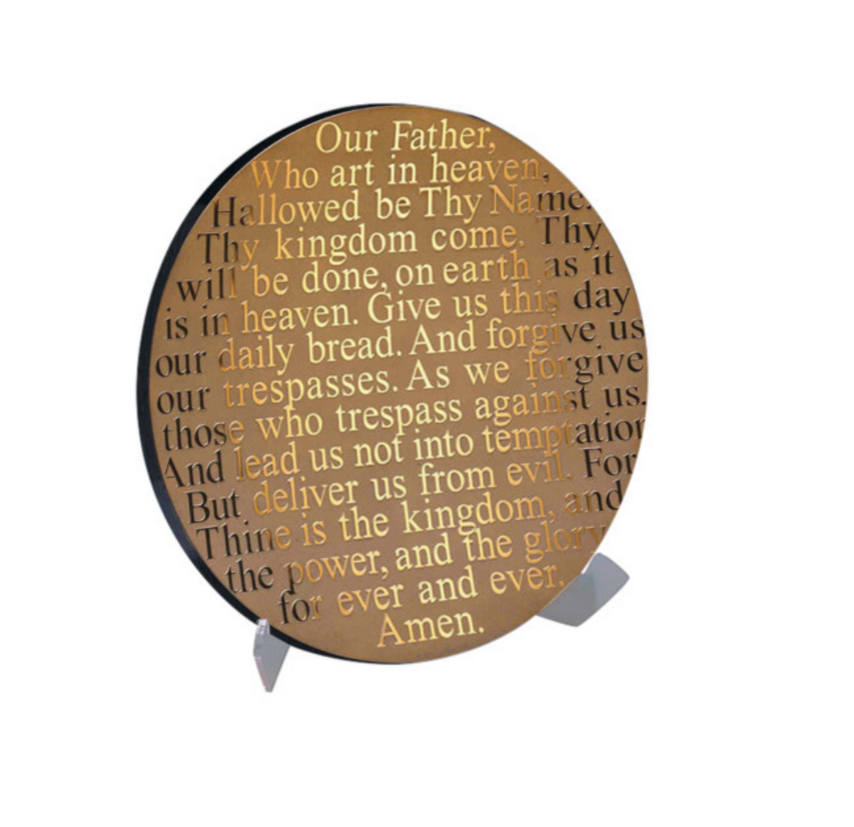 "Lords Prayer" Decorative Glass Platter - RSVP Style