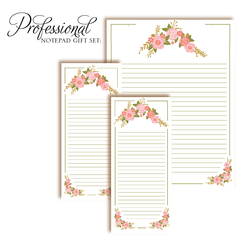 Customized Notepad Gift Set Floral - RSVP Style