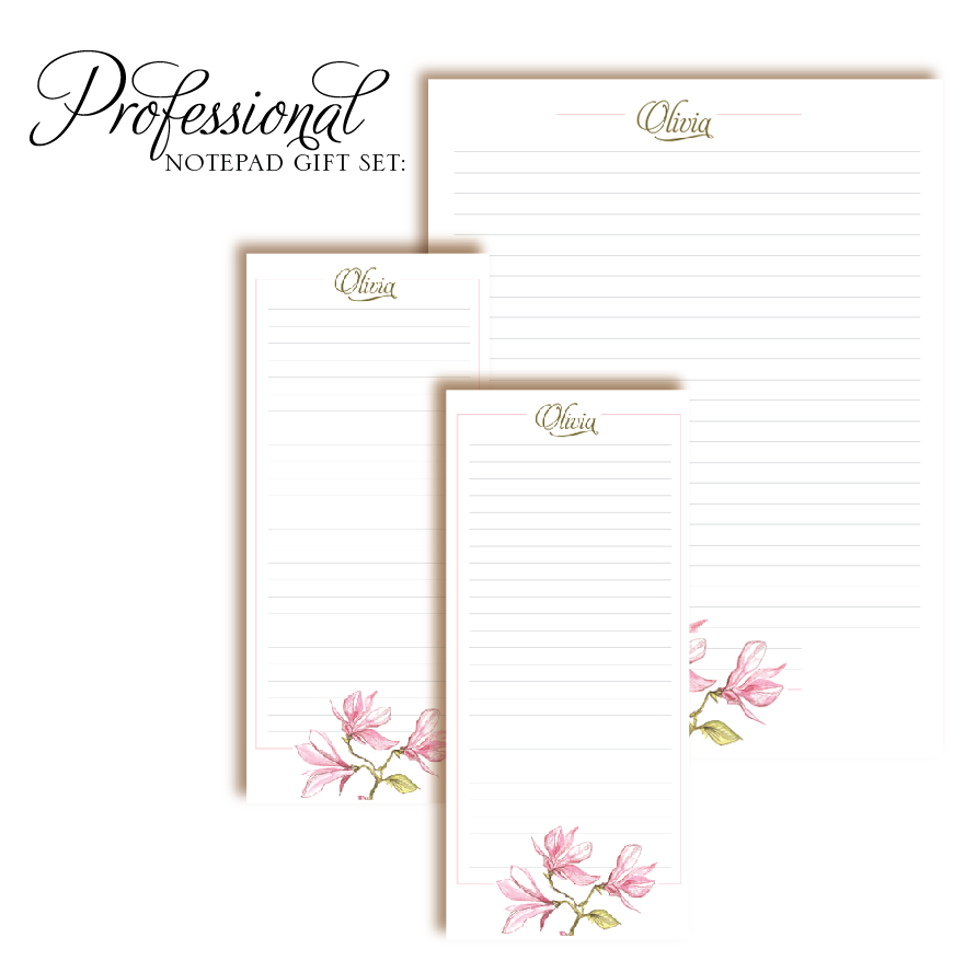 Customized Notepad Gift Set Artistic Floral - RSVP Style