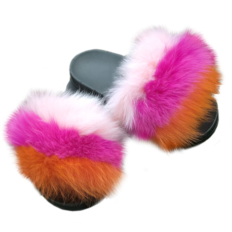 Summer Sorbet POOF Fur Slides - RSVP Style