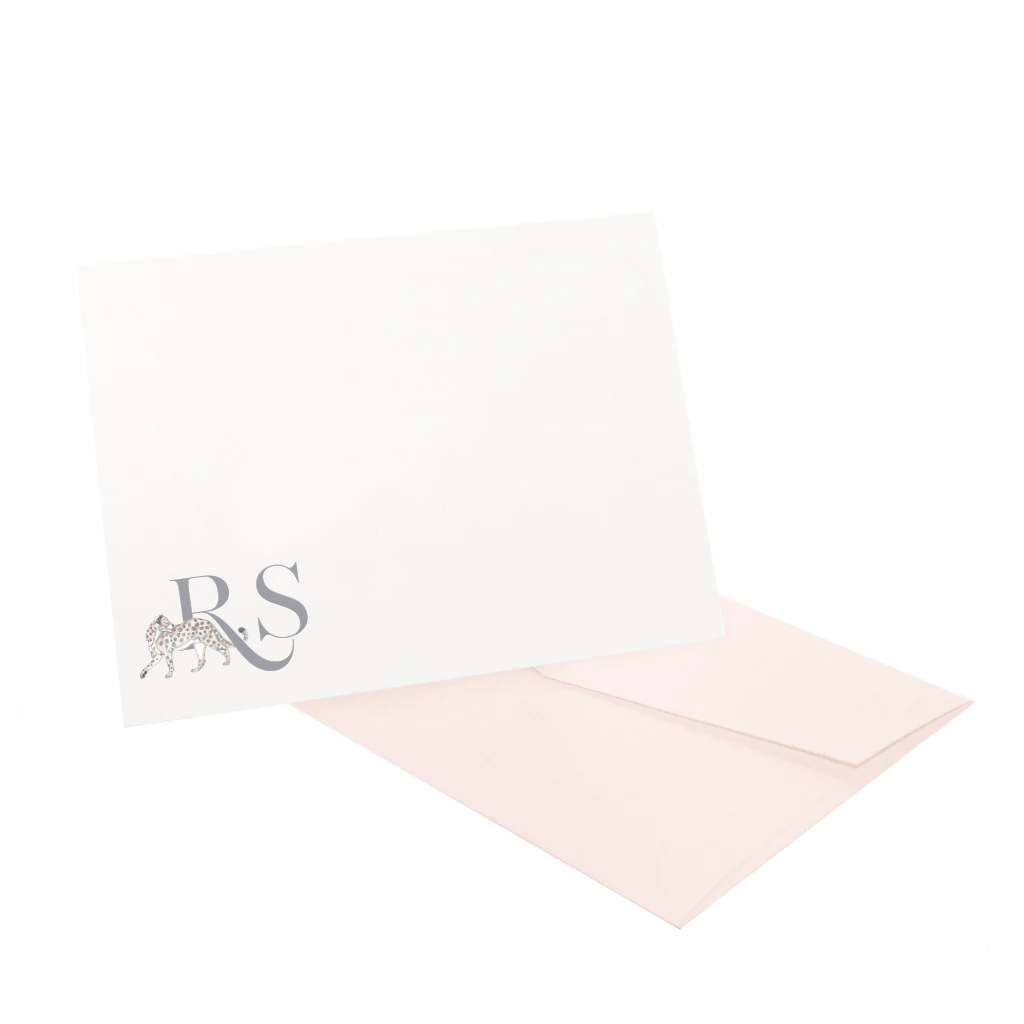 Leopard Initials Personalized Stationery, RSVP-Style - RSVP Style