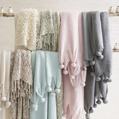 Chunky Knit Throw Blanket • Grey - RSVP Style