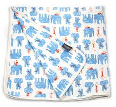 Jaipur Interlock Elephant Monkey Blanket - RSVP Style