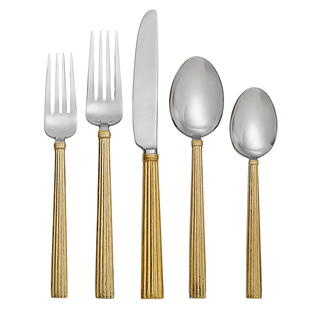 Wheat Gold 5-Piece Flatware Set - RSVP Style