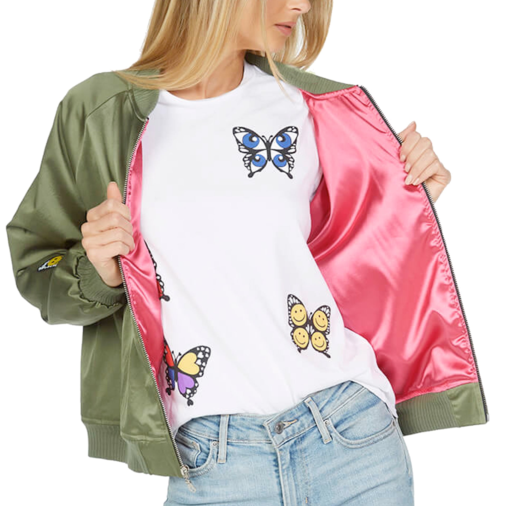 Levelle Butterfly Patches Bomber Jacket – RSVP Style