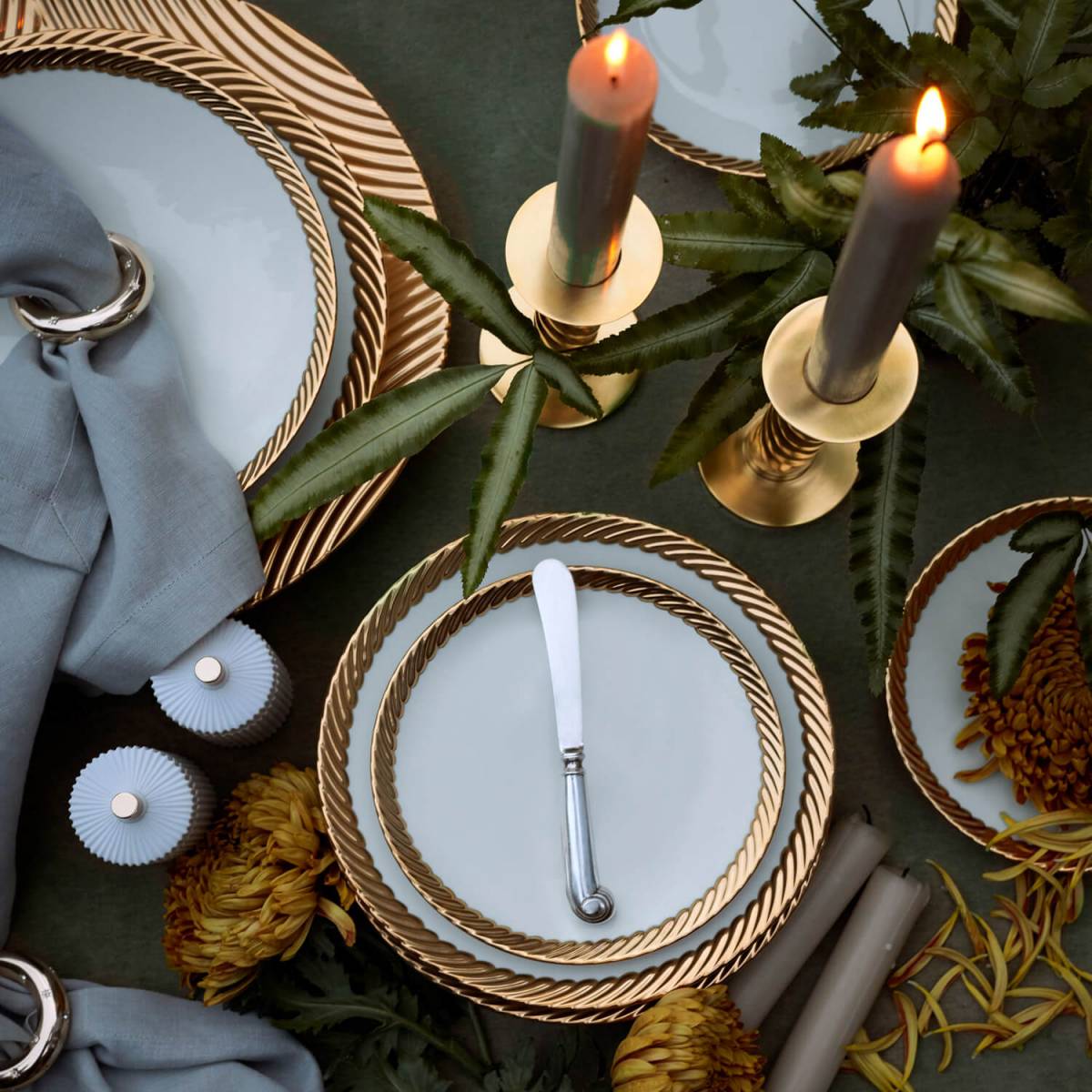 Corde Gold Dinner Plate - RSVP Style