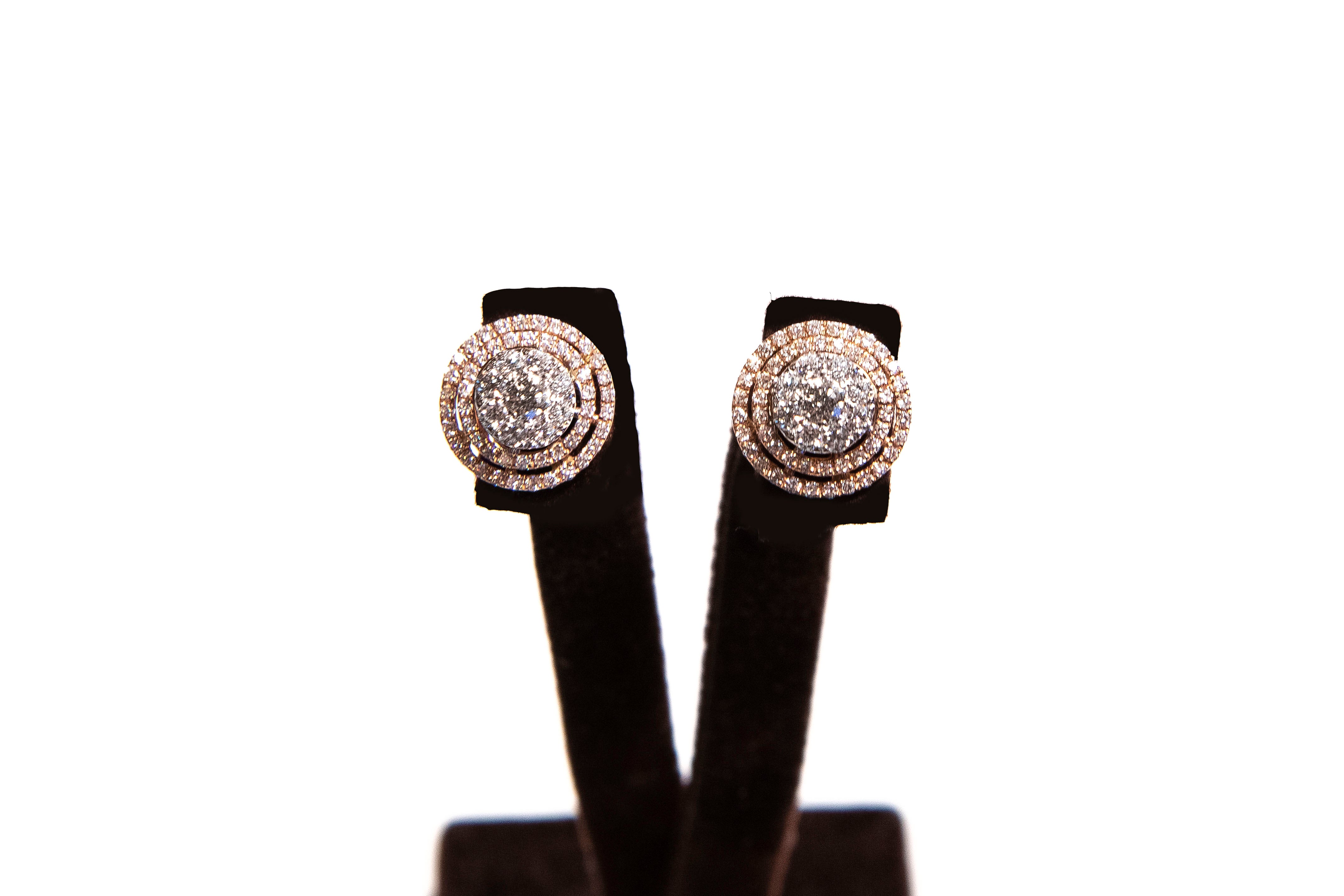 pave double halo studs - RSVP Style